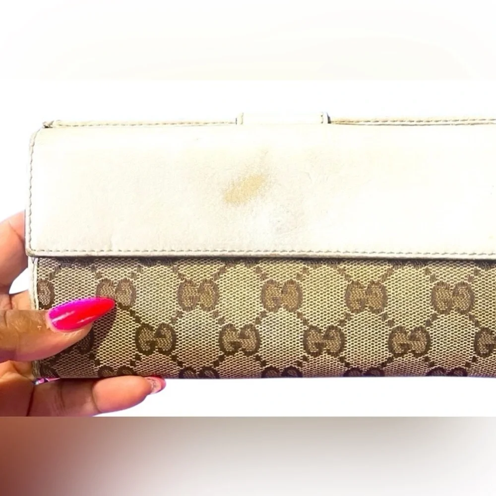 GUCCI Monogram Long Wallet, EUC